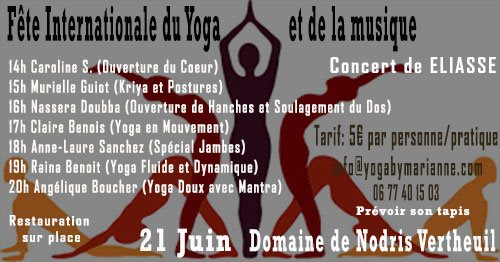 Journée du Yoga et de la Musique au Domaine de Nodris